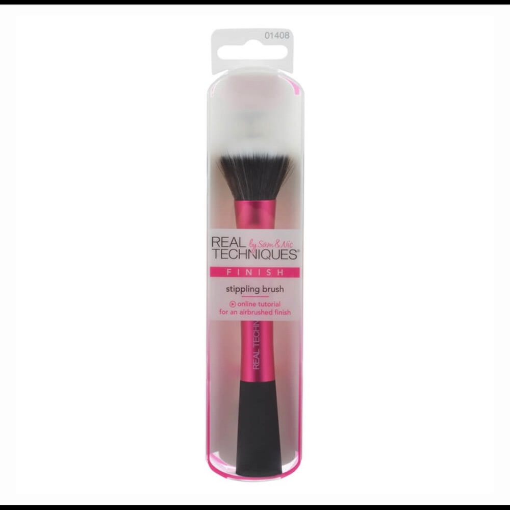 NEW-Real Techniques Stippling Makeup Brush- Finish